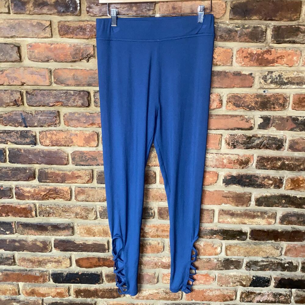 Simply Southern Navy Blue Strappy Criss-Cross Lounge Pants Women's One Size